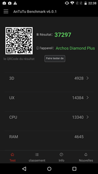Archos Diamond Plus : AnTuTu