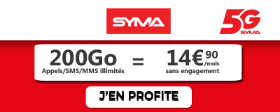 promo forfait 5G Syma 