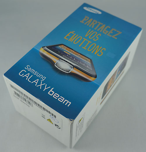 test Samsung Galaxy Beam : boite du smartphone