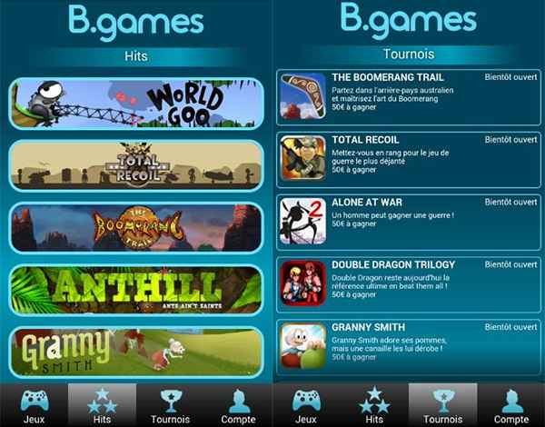 Bouygues Telecom lance B.games, un service de jeu en illimité dans son portail mobile