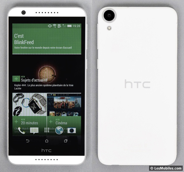 HTC Desire 820 : avant / arrière
