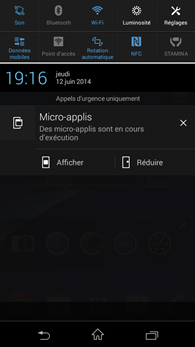 Sony Xperia M2 : centre de notifications