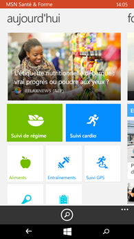 Microsoft Lumia 535 : Santé & Forme
