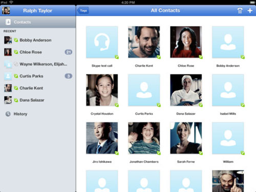 Nouvel iPad Skype compatible affichage Retina Display