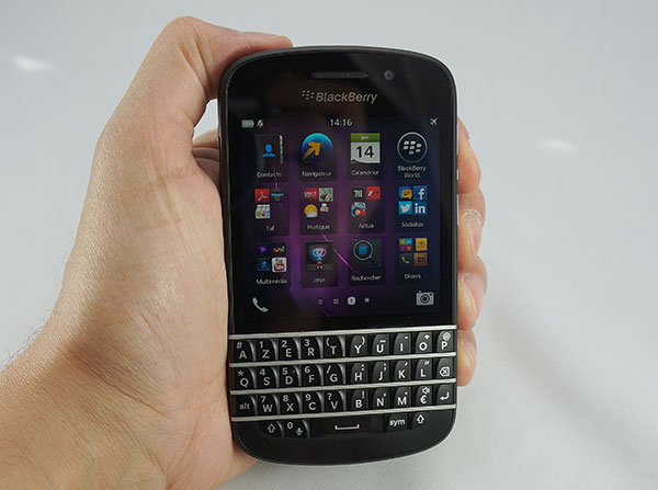 BlackBerry Q10 : écran