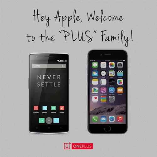 OnePlus One et Apple iPhone 6 Plus
