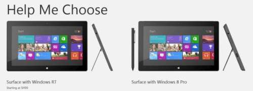 Surface et Surface RT : Microsoft rechigne à présenter clairement les différences entre les deux versions de Windows