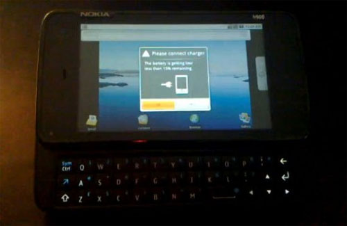 Un Nokia N900 qui boot sur Maemo et Android