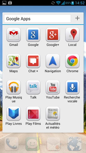 Huawei Ascend P2 : apps