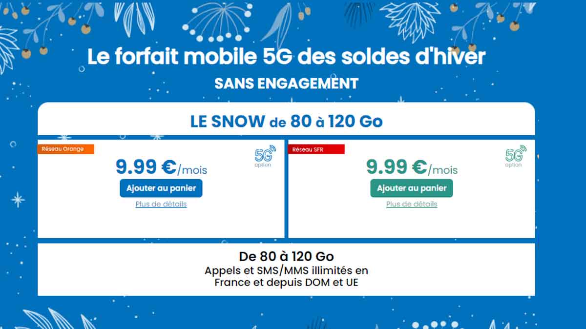 Ultime chance de profiter d'un forfait mobile de 80Go à 120Go à partir de 9.99€ par mois à VIE sur le réseau Orange ou SFR