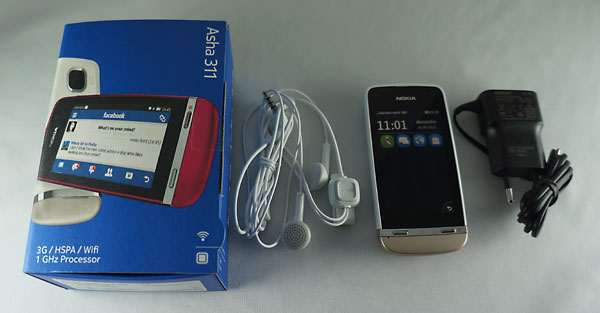 Test Nokia Asha 311 : boite du mobile