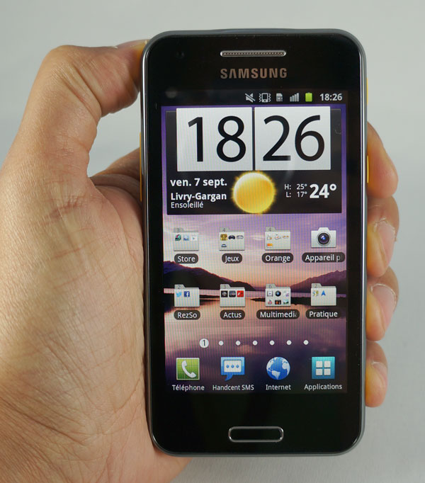 test Samsung Galaxy Beam : design