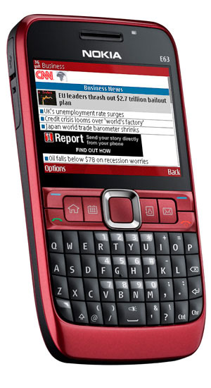 Nokia E63 : nouveau smartphone de messagerie Eseries
