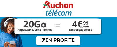 promo forfait 20Go Auchan Telecom