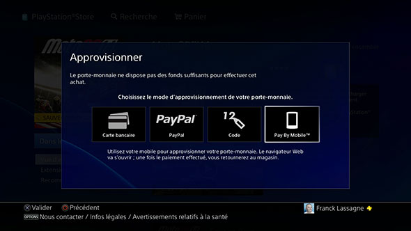 Bouygues Telecom permet d'approvisionner son compte PlayStation Store via son mobile