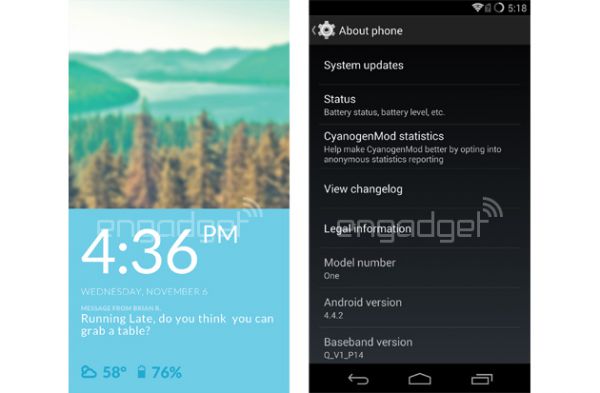 OnePlus One : son interface CyanogenMod se dévoile légèrement