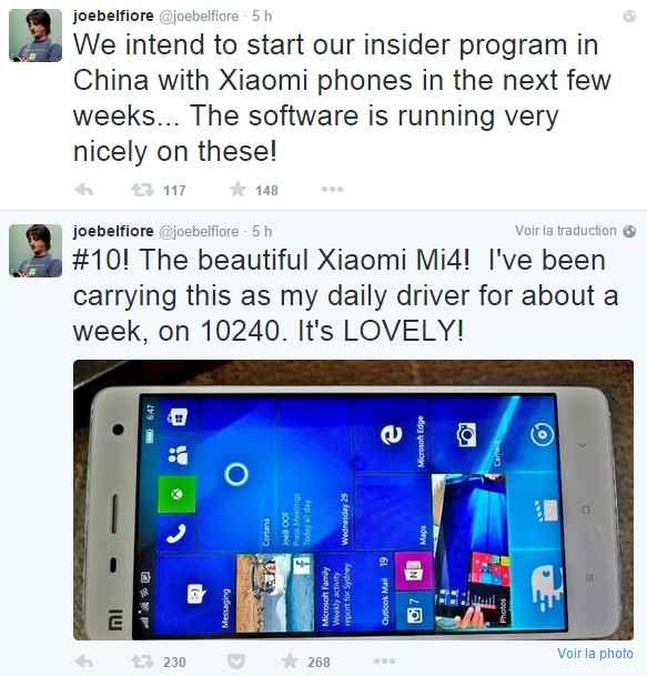 Les smartphones Xiaomi vont bientôt pouvoir fonctionner sous Windows 10 Mobile en Chine