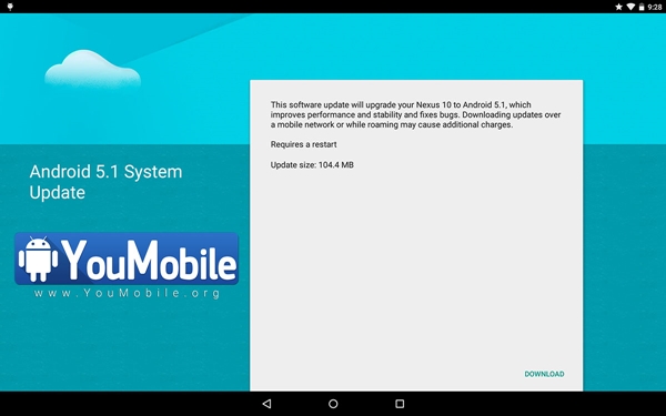 Google Nexus 10 : la mise à jour vers Android 5.1 est en route