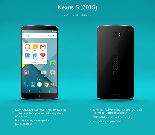 Nexus 5 (2015) : un nouveau concept fait son apparition