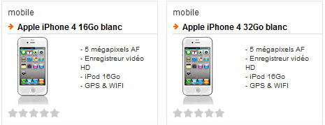 Apple iPhone 4 blanc Orange