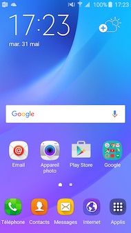 Samsung Galaxy J3 (2016) interface