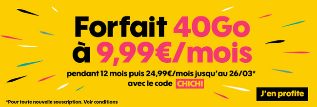 Le forfait mobile Sosh 40 Go en promotion à 9,99 euros !