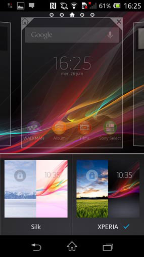 Sony Xperia L : interface utilisateur