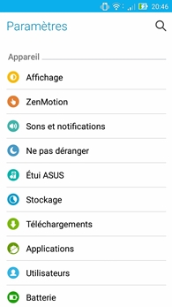 Asus ZenFone Max : Paramètres