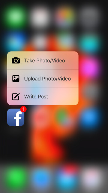 Facebook se met à jour sur iOS et passe au 3D Touch