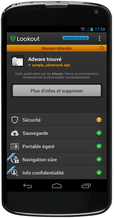 Lookout Mobile Security part en guerre contre la publicité intrusive sur les Android !