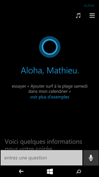Microsoft Lumia 640 : Cortana