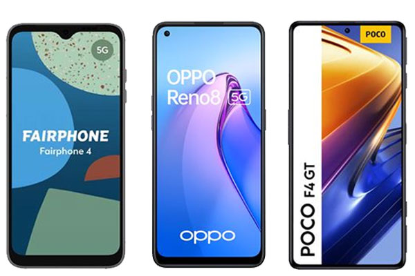Oppo Reno8, Poco F4 GT ou Fairphone 4 : lequel acheter ?