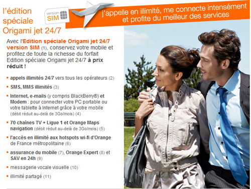 Orange : Edition spéciale Origami jet 24/7