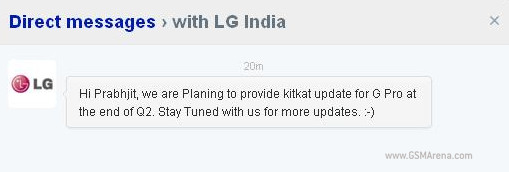 LG Optimus G Pro : LG India confirme qu'une mise à jour vers Android 4.4 KitKat est prévue