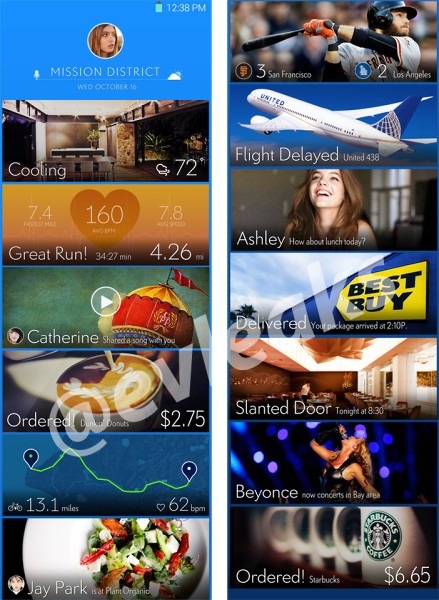 Samsung Galaxy S5 : des screenshots dévoilent un écran d'accueil à mi-chemin entre HTC Blinkfeed et Google Now