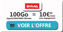 promo Syma Mobile 100Go