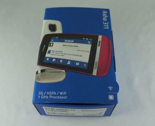 Test Nokia Asha 311 : boite du mobile