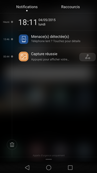 Huawei P8 : notifications