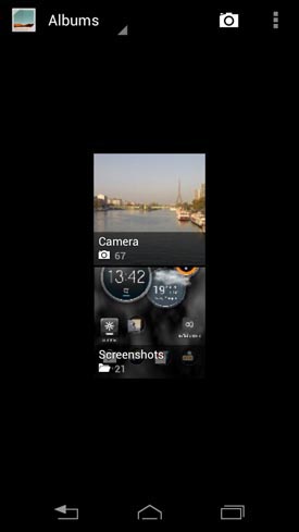 Motorola Razr i : menu galerie photos