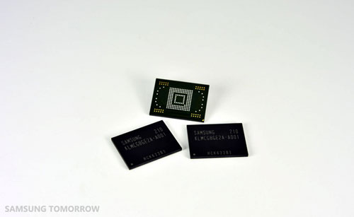 Samsung débute la production de mémoire interne 64 Go pour les smartphones