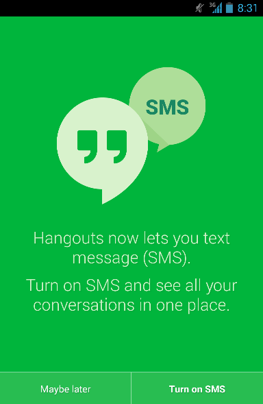 Hangouts Android 4.4