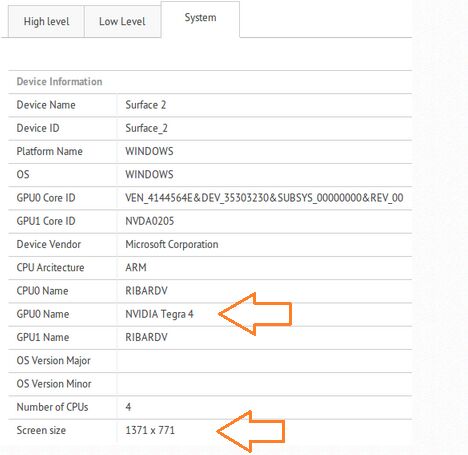 Microsoft Surface 2 : une apparition sur GFXBench, une annonce pour bientôt ?
