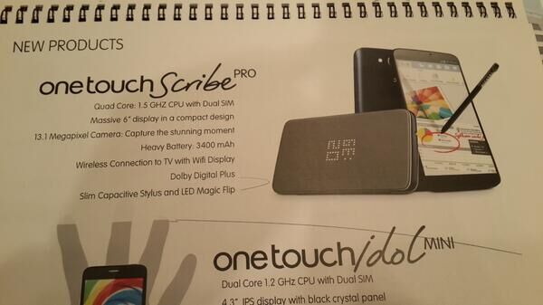 Alcatel One Touch préparerait aussi un concurrent au Galaxy Note 3
