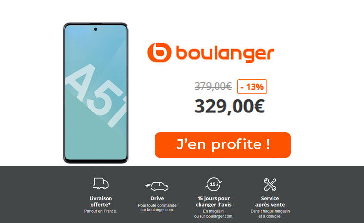 Bon plan : Le Samsung Galaxy A51 à 329 € seulement