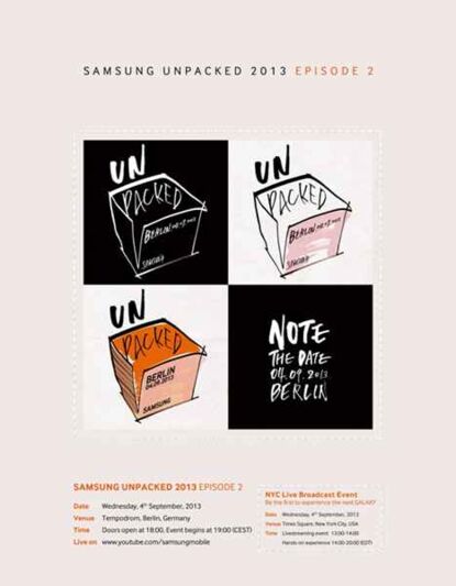 Samsung Galaxy Note 3 : rendez-vous le 4 septembre