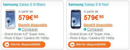 Le Samsung Galaxy S3 sera disponible début juin au prix de 649 euros