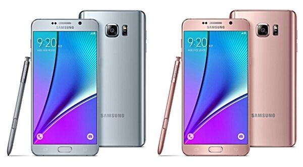 Samsung pare son Galaxy Note 5 de deux nouveaux coloris 