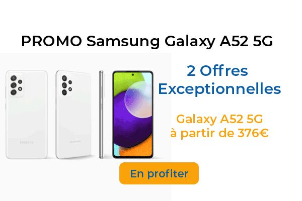 Chute de prix pour le Galaxy A52 5G chez Rakuten