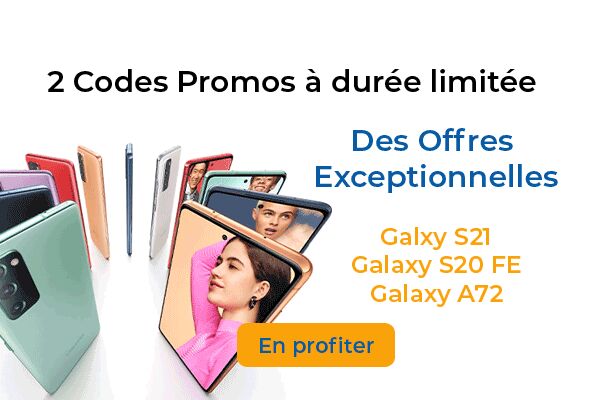 Samsung Galaxy S21, S20 FE et A72 encore moins chers grâce à deux codes promos Rakuten