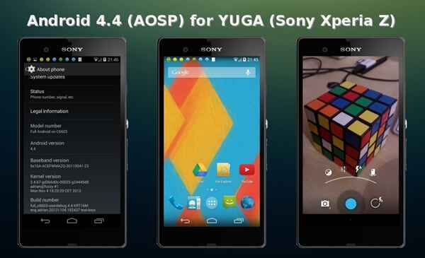 Sony Xperia Z : ROM Android 4.4 KitKat disponible